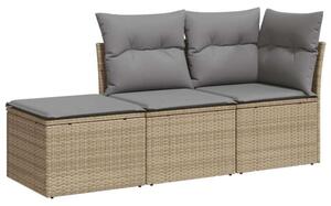 VidaXL Polyrattan Kerti Ülőgarnitúra - 3 részes - Bézs