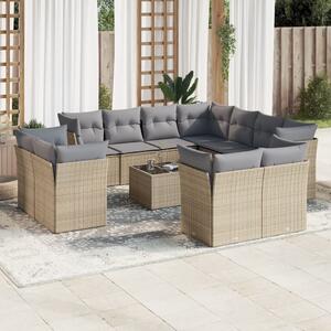 VidaXL Polyrattan Kerti Ülőgarnitúra - 12 részes - Bézs
