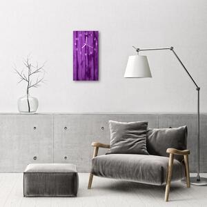 Függőleges üvegóra lila fa 30x60