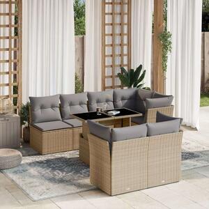 VidaXL Polyrattan Kerti Ülőgarnitúra - 8 részes szett