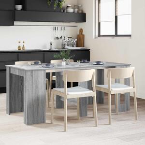 VidaXL Étkezőasztal 180 x 85 x 75 cm Szerelt Fa Szürke Sonoma