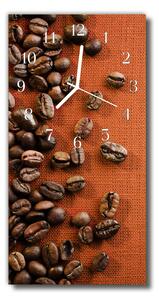 Négyszögletes fali üvegóra Konyhai kávébab barna 30x60