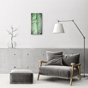 Négyszögletes üvegóra fa zöld 30x60
