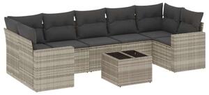 VidaXL Polyrattan Kerti Ülőgarnitúra - 8 részes