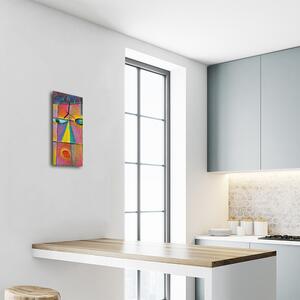 Függőleges üvegóra Abstract art színes nyomtatás 30x60