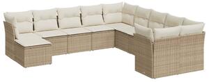 VidaXL Polyrattan Kerti Ülőgarnitúra - 11 részes - Bézs