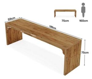 Tribesigns – Modern családi étkezőasztal 180×59×75 cm