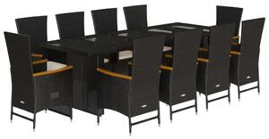 VidaXL Polyrattan Kerti Étkezőgarnitúra - 11 Fős