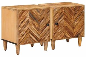 VidaXL Éjjeli asztal 2 pcs Barna 40 x 33,5 x 46 cm Tömör Mangófát