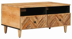 VidaXL Dohányzóasztal fiókkal Barna 80 x 54 x 40 cm Tömör Mangófát
