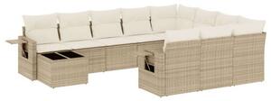VidaXL Polyrattan Kerti Ülőgarnitúra - Bézs - 11 részes