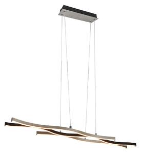 Design hanglamp zwart met zilver incl. LED dimbaar - Blaze