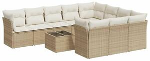 VidaXL Polyrattan Kerti Ülőgarnitúra - 11 részes - Bézs