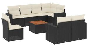 VidaXL Polyrattan Kerti Ülőgarnitúra - 9 részes
