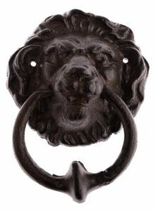 Öntöttvas kopogtató Lion fekete, 20 x 27 cm