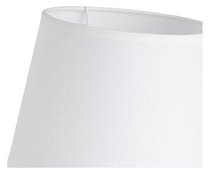 Antracitszürke kerámia asztali lámpa textil búrával (magasság 26 cm) – Casa Selección