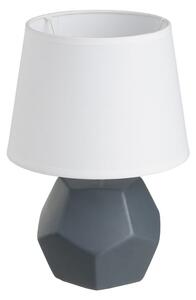 Antracitszürke kerámia asztali lámpa textil búrával (magasság 26 cm) – Casa Selección
