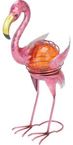 Flamingó napelemes kültéri dekoráció, 24 x 13 x magasság 33,5 cm