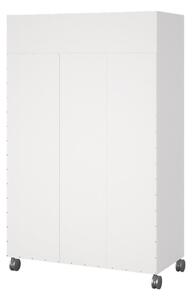 Fehér-bézs ruhásszekrény 100x160 cm Kit – Tvilum