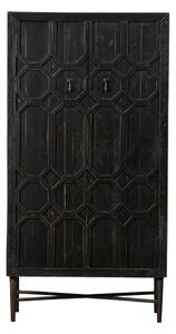 Fekete újrahasznosított fa szekrény 75x143 cm Bequest – BePureHome