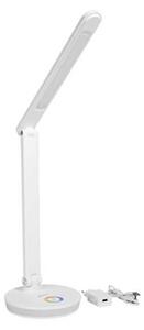 Platinet asztali lámpa 12 W, RGB világítás + USB, fehér
