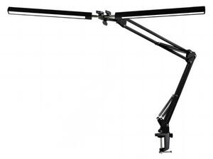 Platinet Flexy asztali lámpa 20 W, 2 kar + klip, fekete