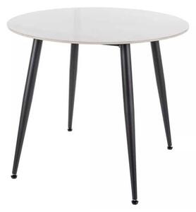 Rion étkezőasztal - 90 cm átmérő, márvány / fekete
