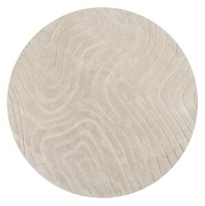 Krémszínű kézi szövésű gyapjú kerek szőnyeg ø 160 cm Mesmerise Natural – Flair Rugs