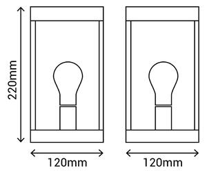 Fali kültéri lámpa (magasság 22 cm) – SULION