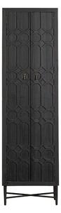 Fekete újrahasznosított fa szekrény 60x210 cm Bequest – BePureHome