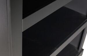 Fekete borovi fenyő könyvespolc 107x160 cm Bonk – Basiclabel