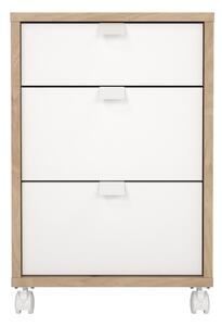 Fehér-natúr színű szekrény tölgyfa dekorral 41x61 cm Sign – Tvilum