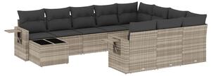 VidaXL Polyrattan Kerti Ülőgarnitúra - 11 részes