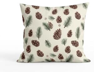 Pamut párnahuzat PINE CONES 45x45 cm, színes