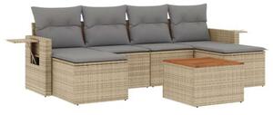 VidaXL Polyrattan Kerti Ülőgarnitúra - 7 részes