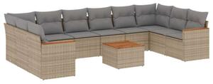 VidaXL Polyrattan Kerti Ülőgarnitúra - 11 részes - Bézs