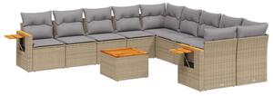 VidaXL Polyrattan Kerti Ülőgarnitúra - 11 részes - Bézs