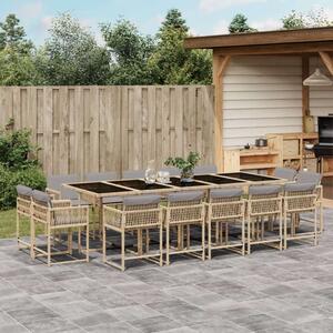 VidaXL Polyrattan Kerti Étkezőgarnitúra - 15 részes