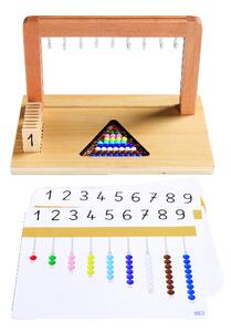 Montessori - Gyöngykészlet kerettel 1-9