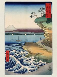 Hokusai - The Coast At Hota In Awa Province Festmény reprodukció, Katsushika Hokusai, (30 x 40 cm)