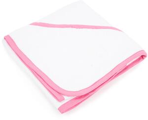 Gyíerek törölköző kapucnival fehér / rózsaszín, 75 x 75 cm