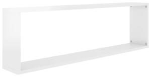 VidaXL 4 db magasfényű fehér forgácslap fali polc 100 x 15 x 30 cm