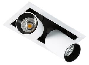 Mercanta Double 4000K LED beépíthető lámpa, fehér-fekete, 1640 Lm/4000 K