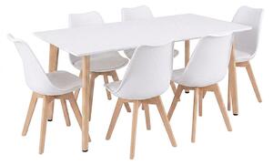 Silla 150 6+1 étkező garnitúra fehér-fehér