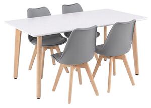 Silla 150 4+1 étkező garnitúra fehér-szürke
