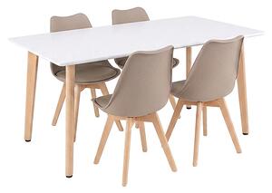 Silla 150 4+1 étkező garnitúra fehér-bézs