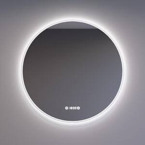 Welland Alpha LED tükör - bluetooth + hangszórók + páramentesítő + óra - Ø 80 cm