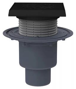 HL 310PRBLUEG padlólefolyó DN50/75/110 függőleges kimenettel és Primus Blue bűzzárral, 150x150mm öntöttvas ráccsal