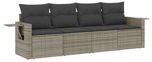 VidaXL Polyrattan Kerti Ülőgarnitúra - 4 Fős - Szürke