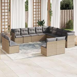 VidaXL Polyrattan Kerti Ülőgarnitúra - 12 részes - Bézs